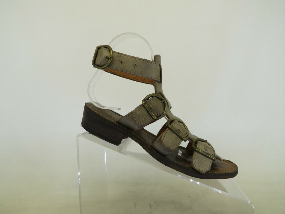 Fiorentini + Baker Brown Leather Buckle Comfort Sandals Womens Size 36.5 EUR